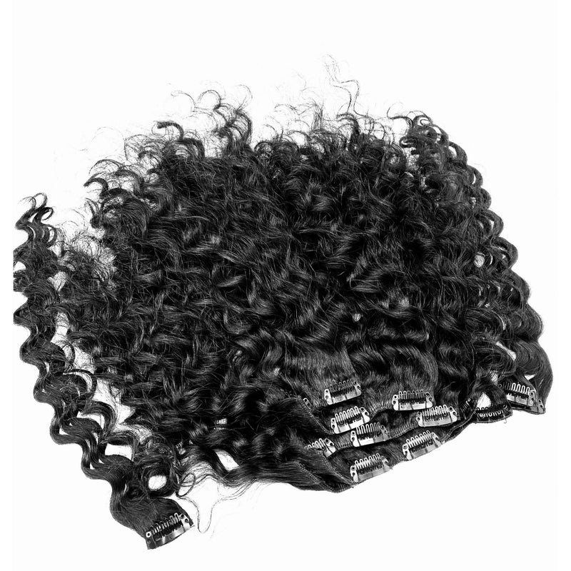 VIP Extensions VIP Clip Extensions / French Wave 18" ClipeX System Hair Extension White Smoke French Wave / 1B - Off Black