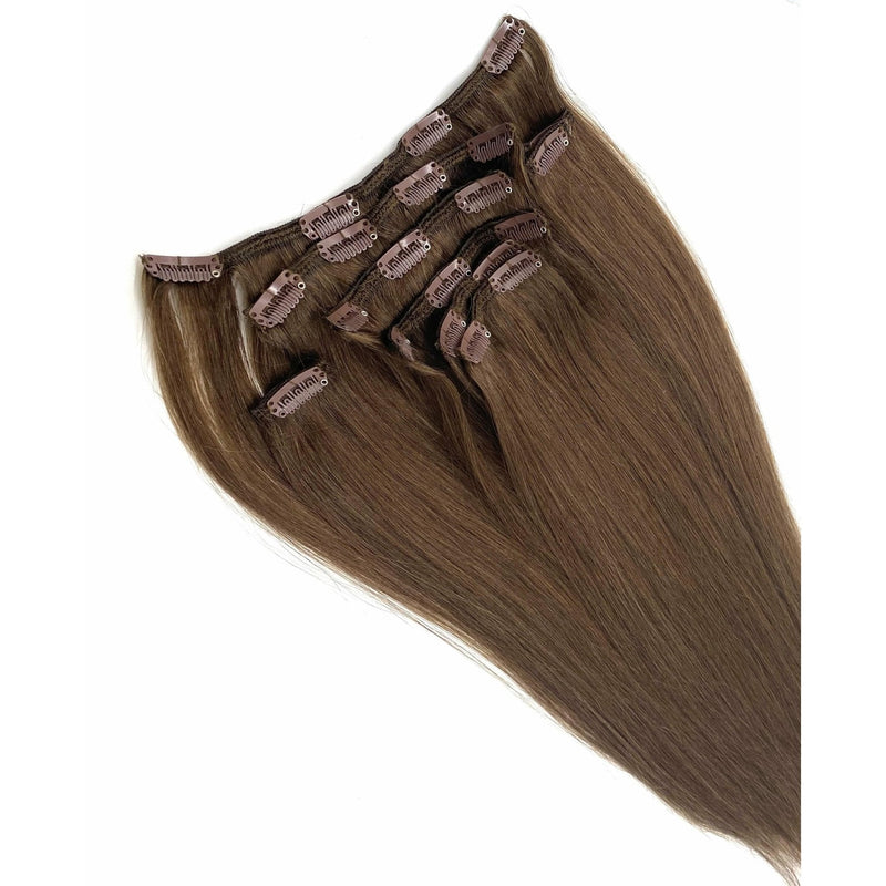 VIP Extensions VIP Clip Extensions / Silky Straight 18" - ClipeX System Hair Extension White Smoke Silky Straight / 18" / 6