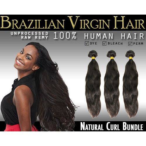 VIP Extensions VIP Collection Brazilian Virgin Hair Natural Curl Bundles Hair Extension Dark Slate Gray 12" 14" 16" / Natural Color,16" 18" 20" / Natural Color,22" 24" 26" / Natural Color