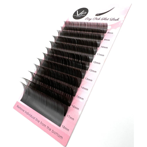 VIP Extensions VIP Easy Pick Flat Lash Extensions 12 Lines Mixed Eyelash Extensions White Smoke VEP12-15C-Mix