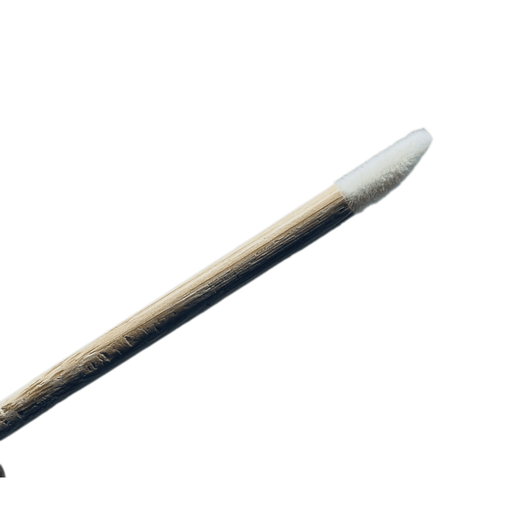 VIP Extensions VIP Eyelash Lip Brush with Bamboo Handle, 50 pcs/Bag Salon Supplies White Smoke