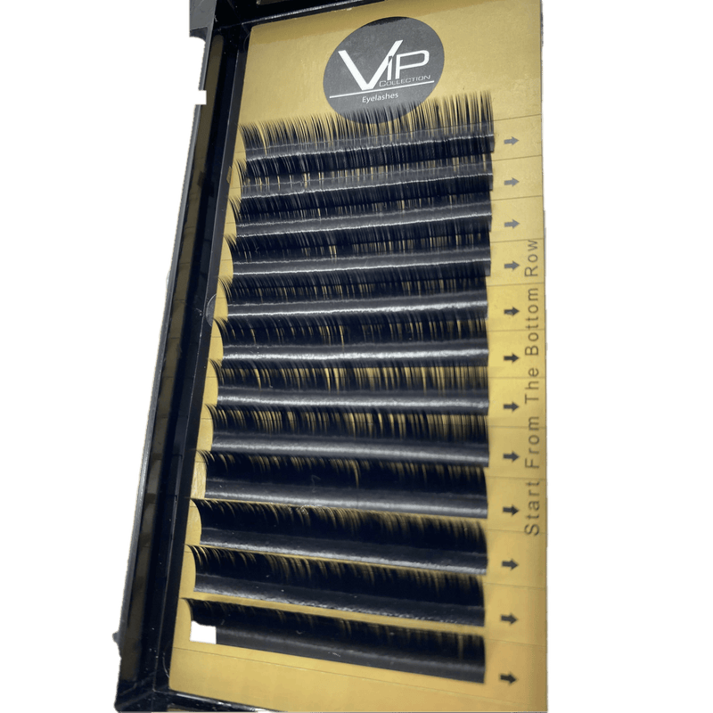 VIP Extensions VIP Eyelashes Faux Mink Lash Extension 12 Lines 0.07mm B Curl Eyelash Extensions Black 10mm