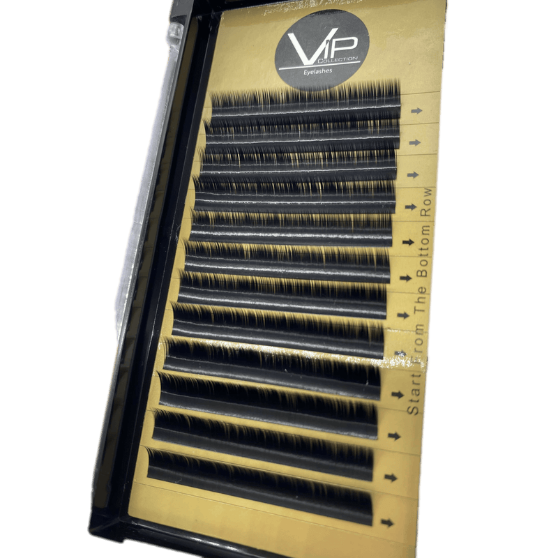 VIP Extensions VIP Eyelashes Faux Mink Lash Extension 12 Lines 0.07mm B Curl Eyelash Extensions Black 8mm