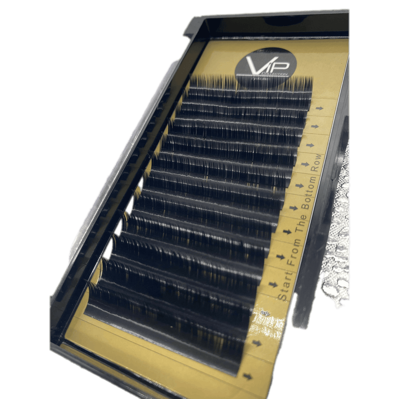 VIP Extensions VIP Eyelashes Faux Mink Lash Extension 12 Lines 0.07mm J Curl Eyelash Extensions Black 11mm