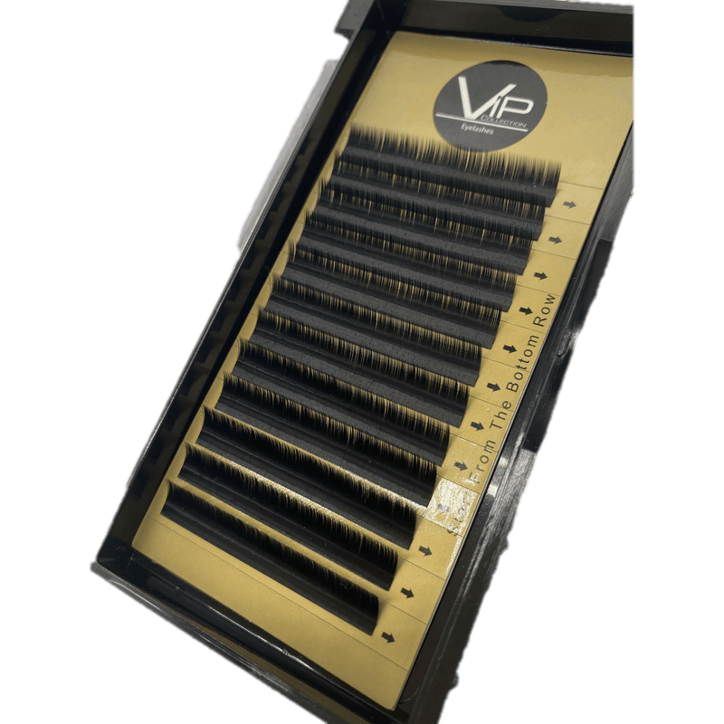 VIP Extensions VIP Eyelashes Faux Mink Lash Extension 12 Lines 0.07mm J Curl Eyelash Extensions Black 8mm