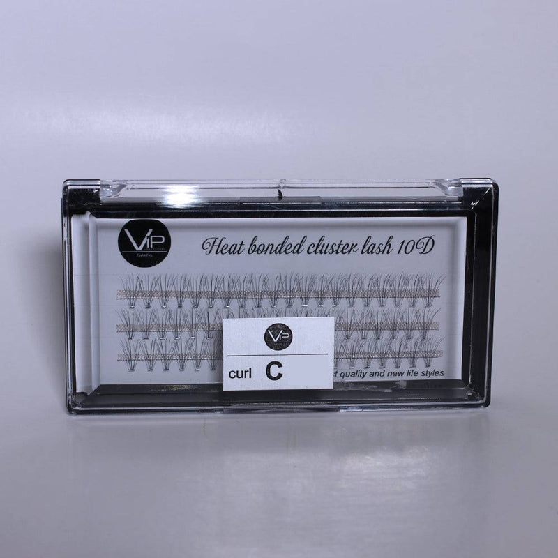 VIP Extensions VIP Eyelashes Heat Bonded Cluster Lash 0.07mm 10D Eyelash Extensions Dark Gray 0710D8,0710D9,0710D10,0710D11,0710D12,0710D13,0710D14