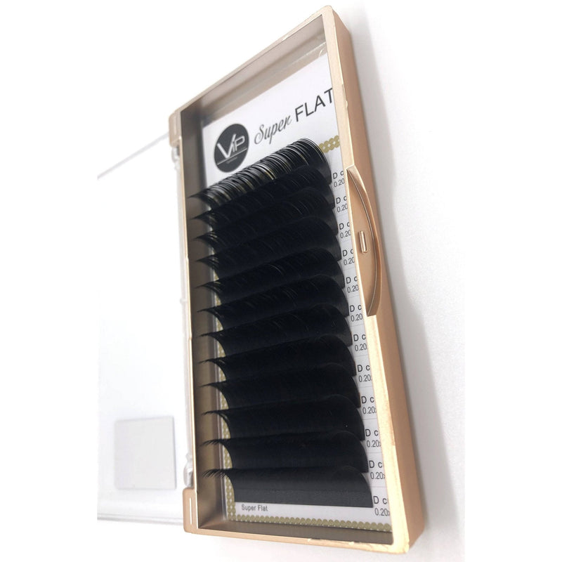VIP Extensions VIP Eyelashes Super Flat Extensions 12 Lines 0.20mm D Curl Eyelash Extensions White Smoke 20mm-D-17mm