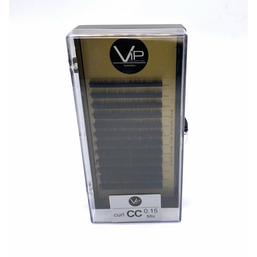 VIP Extensions VIP Faux Mink Lash Extension 12 Lines CC Curl Mix 0.15 mm Eyelash Extensions Dim Gray 0.15-CC-MIX (8-19),0.15-CC-MIX (14-25)