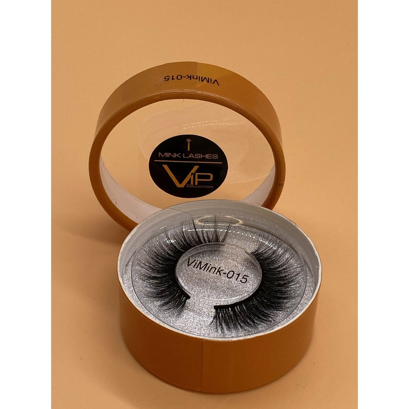 VIP Extensions VIP iMink Strip Lashes, 98% Mink Feel, Animal-Free Strip Lashes Dark Salmon 8
