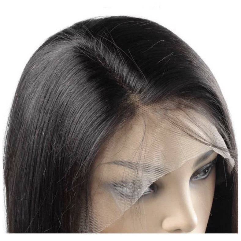 VIP Extensions VIP Lace Front Wig, 100% Human Hair, Natural Black, 180 Density, Straight Wig White Smoke 12" / Straight,16" / Straight,10" / Straight,8" / Straight,20" / Straight,24" / Straight