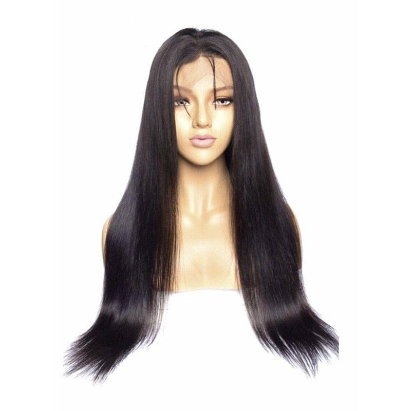 VIP Extensions VIP Lace Front Wig, 100% Human Hair, Natural Black, 180 Density, Straight Wig White Smoke 12" / Straight,16" / Straight,10" / Straight,8" / Straight,20" / Straight,24" / Straight