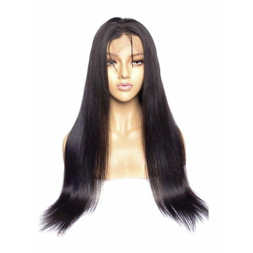 VIP Extensions VIP Lace Front Wig, 100% Human Hair, Natural Black, 180 Density, Straight Wig White Smoke 12" / Straight,16" / Straight,10" / Straight,8" / Straight,20" / Straight,24" / Straight