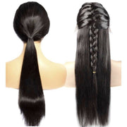 VIP Extensions VIP Lace Front Wig, 100% Human Hair, Natural Black, 180 Density, Straight Wig White Smoke 12" / Straight,16" / Straight,10" / Straight,8" / Straight,20" / Straight,24" / Straight