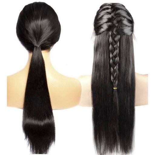VIP Extensions VIP Lace Front Wig, 100% Human Hair, Natural Black, 180 Density, Straight Wig White Smoke 12" / Straight,16" / Straight,10" / Straight,8" / Straight,20" / Straight,24" / Straight