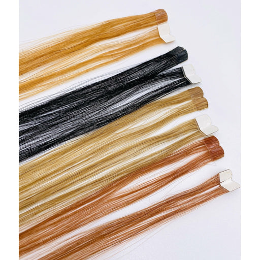 VIP Extensions VIP M-Tip System (Tape Extensions 100 strands) / Straight 18" Hair Extension Lavender 27/613 - Strawberry Blonde / Platinum,1 - Jet Black,10 - Medium Golden Brown,16 - Ash Blonde,18 - Light Ash Brown,18/22 -Ash Brown / Champagne Blonde,1B - Off Black,2 - Dark Brown,22/33D - Champagne Blonde / Dark Strawberry Blonde,24 - Light Honey Blonde,
