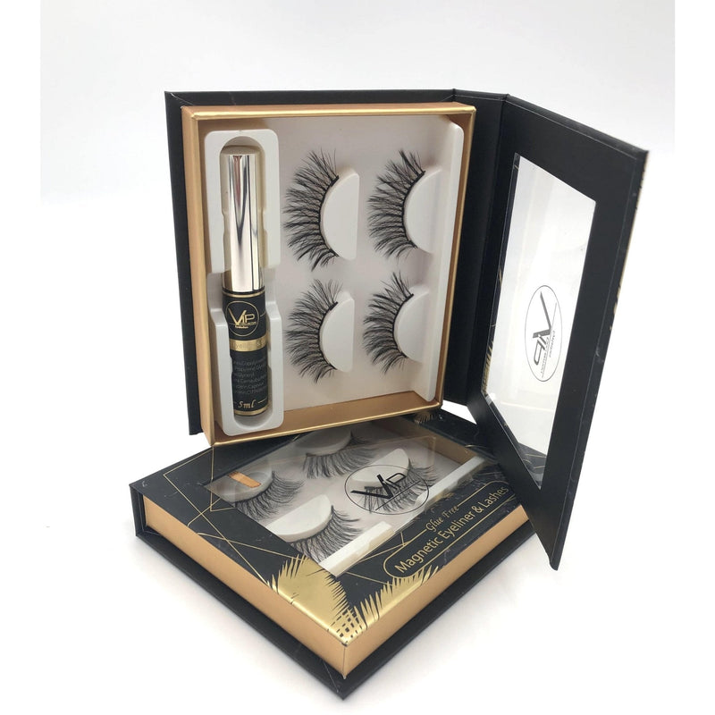 VIP Extensions VIP Magnetic Lashes with Magnetic Eyeliner, 2 Pairs Strip Lashes White Smoke DA05,KS3D58,TE04