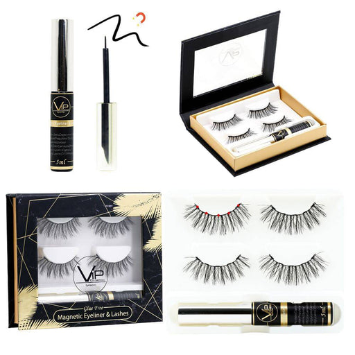 VIP Extensions VIP Magnetic Lashes with Magnetic Eyeliner, 2 Pairs Strip Lashes White Smoke DA05,KS3D58,TE04