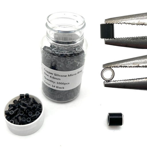 VIP Extensions VIP Micro Rings - Silicon Copper Salon Supplies White Smoke 1