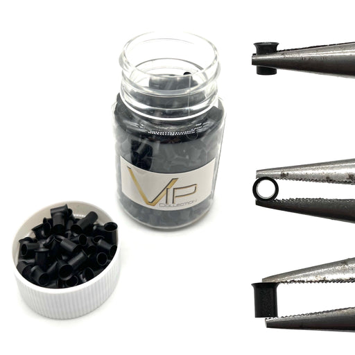 VIP Extensions VIP Micro Rings - Tube Copper, 500 pcs Salon Supplies White Smoke 1 BLACK (500 Pcs)