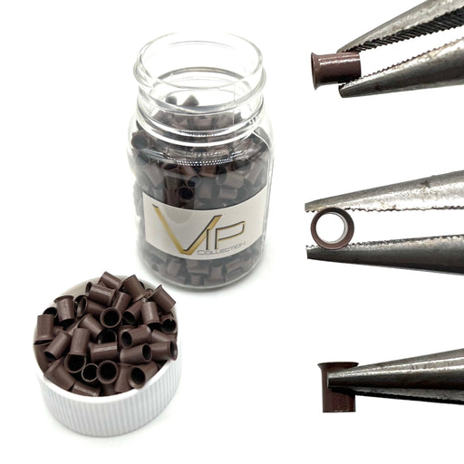 VIP Extensions VIP Micro Rings - Tube Copper, 500 pcs Salon Supplies White Smoke 1 BLACK (500 Pcs)