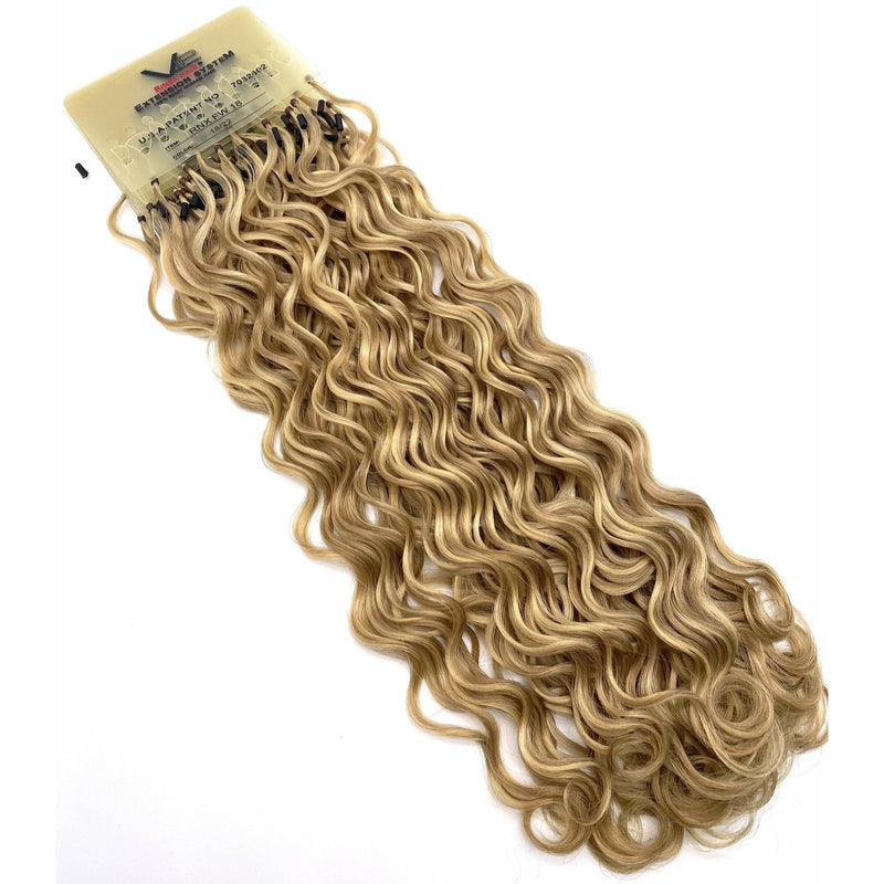 VIP Extensions VIP RineX System / Curly 18" Hair Extension White Smoke 1 - Jet Black,1B - Off Black,2 - Dark Brown,4 - Medium Brown,10 - Medium Golden Brown,15 - Dark Blonde,16 - Ash Blonde,18 - Light Ash Brown,18/22 -Ash Brown / Champagne Blonde,22/33D - Champagne Blonde / Dark Strawberry Blonde,24 - Light Honey Blonde,26 -