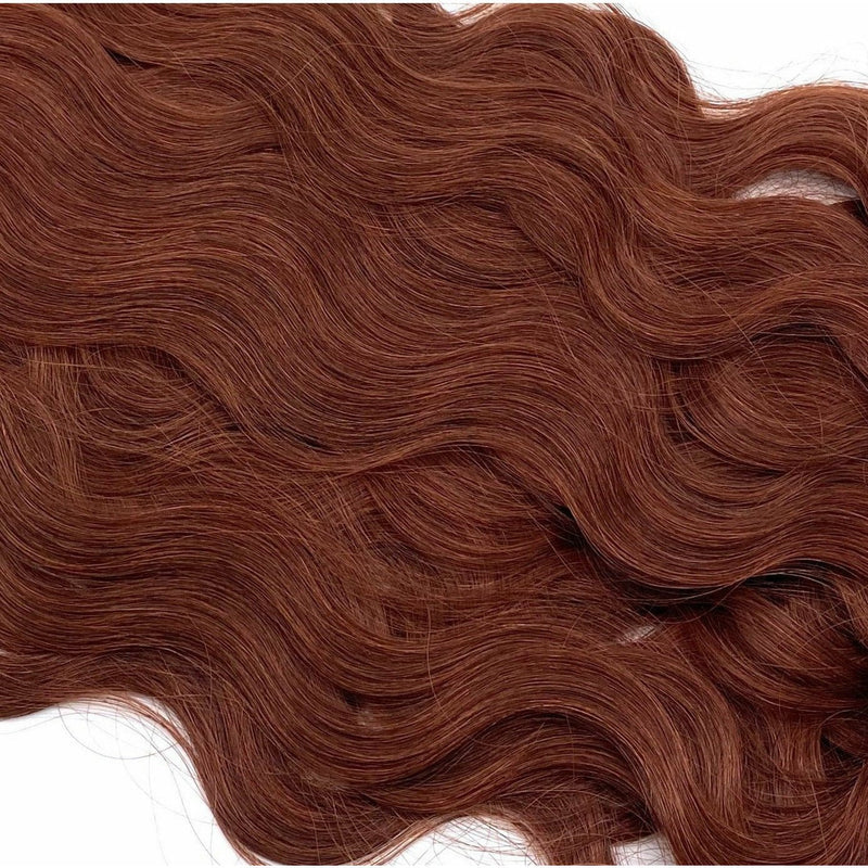 VIP Extensions VIP RineX System / Wavy 18" Hair Extension Saddle Brown 1 - Jet Black,10 - Medium Golden Brown,15 - Dark Blonde,16 - Ash Blonde,18 - Light Ash Brown,18/22 -Ash Brown / Champagne Blonde,1B - Off Black,2 - Dark Brown,22/33D - Champagne Blonde / Dark Strawberry Blonde,24 - Light Honey Blonde,26 - Medium Golden Bl