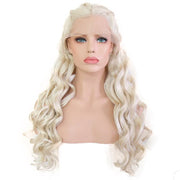 VIP Extensions VIP Synthetic Lace Front Wig, 24", Platinum Blonde Wig White Smoke