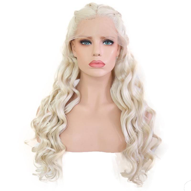 VIP Extensions VIP Synthetic Lace Front Wig, 24", Platinum Blonde Wig White Smoke