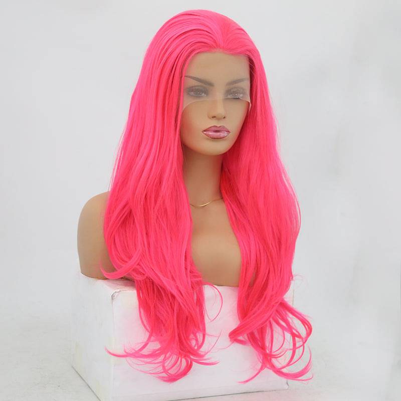 VIP Extensions VIP Synthetic Lace Front Wig, Neon Pink Wig Light Gray