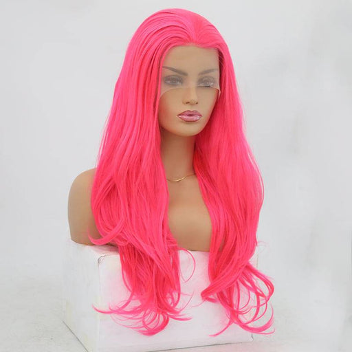 VIP Extensions VIP Synthetic Lace Front Wig, Neon Pink Wig Light Gray