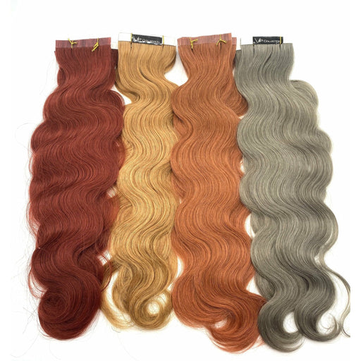 VIP Extensions VIP TapeX System / Wavy 18" Hair Extension White Smoke 1 - Jet Black,10 - Medium Golden Brown,15 - Dark Blonde,16 - Ash Blonde,18 - Light Ash Brown,18/22 -Ash Brown / Champagne Blonde,1B - Off Black,2 - Dark Brown,22/33D - Champagne Blonde / Dark Strawberry Blonde,24 - Light Honey Blonde,26 - Medium Golden Bl