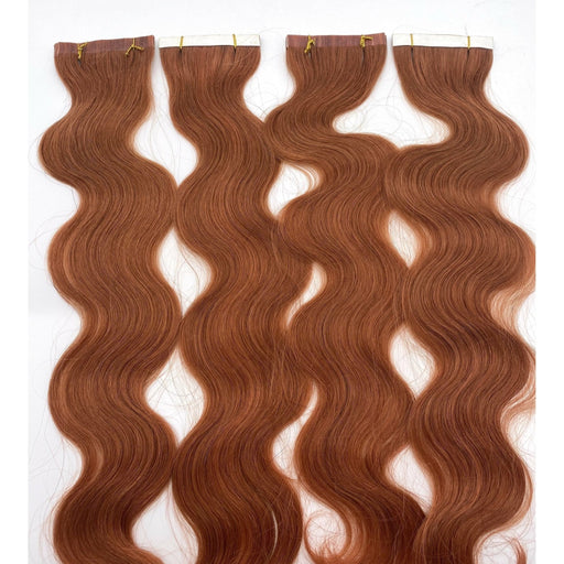 VIP Extensions VIP TapeX System / Wavy 18" Hair Extension Saddle Brown 1 - Jet Black,10 - Medium Golden Brown,15 - Dark Blonde,16 - Ash Blonde,18 - Light Ash Brown,18/22 -Ash Brown / Champagne Blonde,1B - Off Black,2 - Dark Brown,22/33D - Champagne Blonde / Dark Strawberry Blonde,24 - Light Honey Blonde,26 - Medium Golden Bl