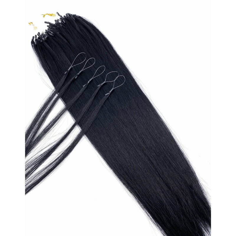 VIP Extensions VIP TubeX System / Straight 18" Hair Extension White Smoke 1 Jet Black