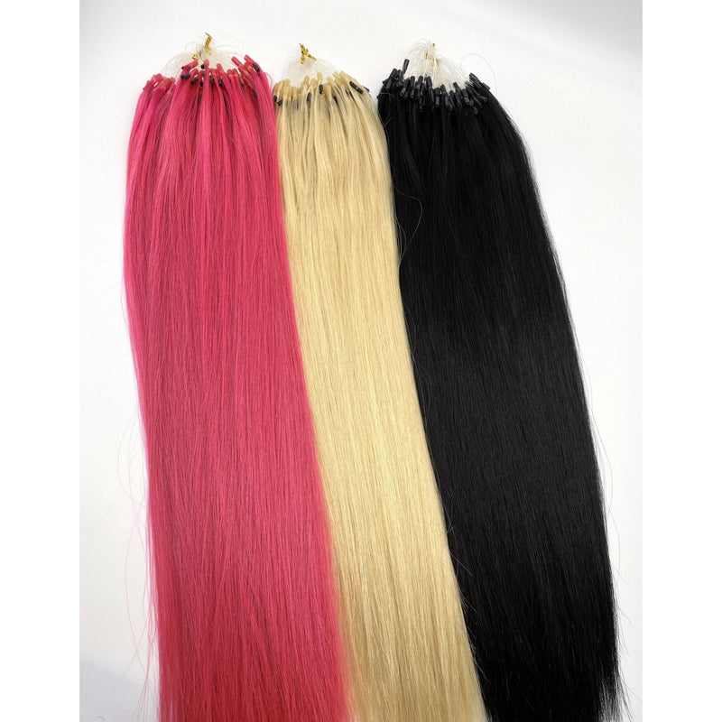 VIP Extensions VIP TubeX System / Straight 18" Hair Extension White Smoke 1 Jet Black,22,HOT PINK