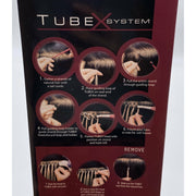 VIP Extensions VIP TubeX System / Straight 18" Hair Extension Black 1 Jet Black,22,HOT PINK