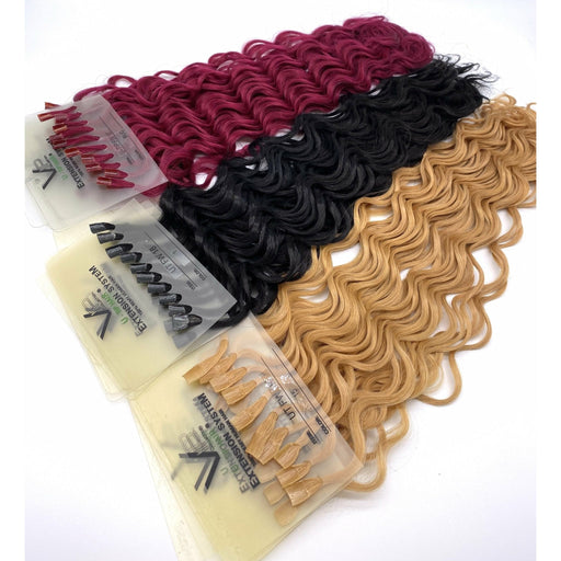 VIP Extensions VIP U-Tip System / Curly 18" Hair Extension White Smoke 1 - Jet Black,1B,4 - Medium Brown,6 - Chestnut Brown,8 - Medium Ash Brown,8/22 - Medium Ash Brown / Champagne Blonde,15,16 - Ash Blonde,18 - Light Ash Brown,18/22,24 - Light Honey Blonde,26 - Medium Golden Blonde,28 - Orangish Red Blonde,30 - Light Auburn