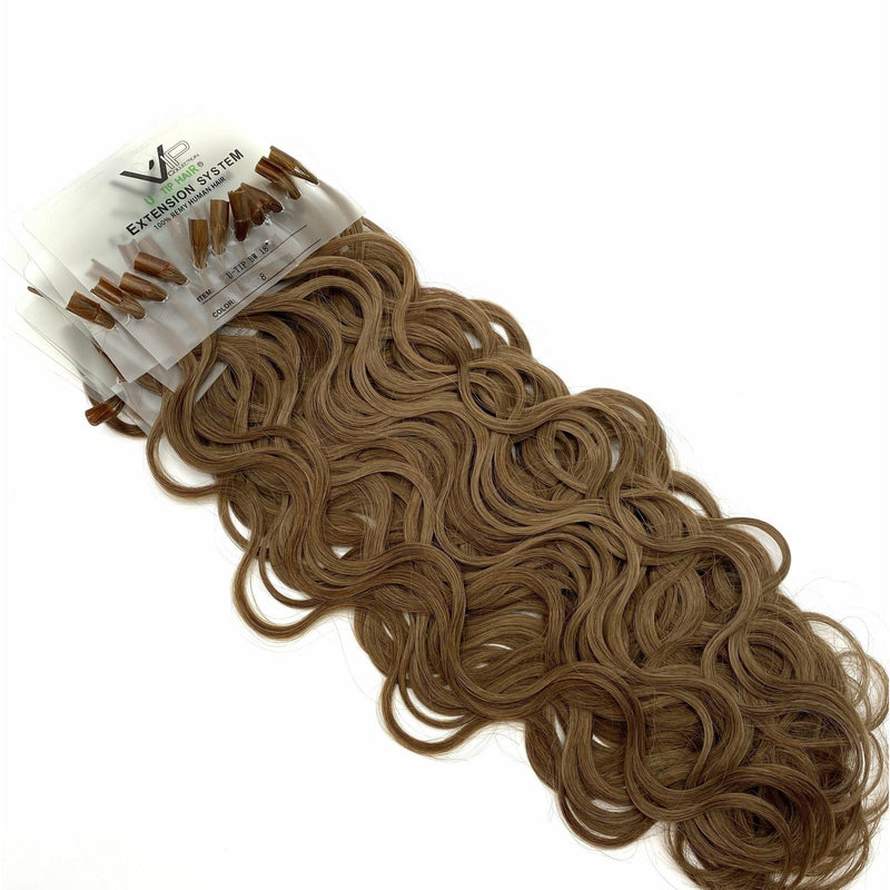 VIP Extensions VIP U-Tip System / Wavy 18" Hair Extension White Smoke VUTIP-BW18-8