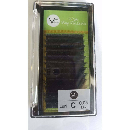 VIP Extensions VIP V Type Easy Fan Lashes, 0.5 C Curl, 12 Lines Eyelash Extensions Dark Slate Gray 05C08,05C09,05C10,05C11,05C12,05C13,05C14,06C15,05C16,05C17,05C18,05CMIX