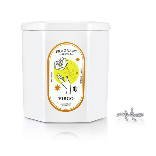 Fragrant Jewels Virgo, The Virgin - Jewel Candle Jewel Candle White Smoke Ring / 5,Ring / 6,Ring / 7,Ring / 8,Ring / 9,Ring / 10
