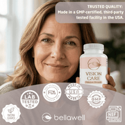 Bellawell Health Vision Care -  A Blend of Ingredients for Ocular Support by Bellawell Capsules Rosy Brown