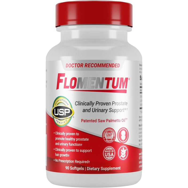 Flomentum Health Flomentum Health Prostate Support Supplement Saw Palmetto Berry Oil For Urinary Flow & Control 30CT Herbal Supplement Gray