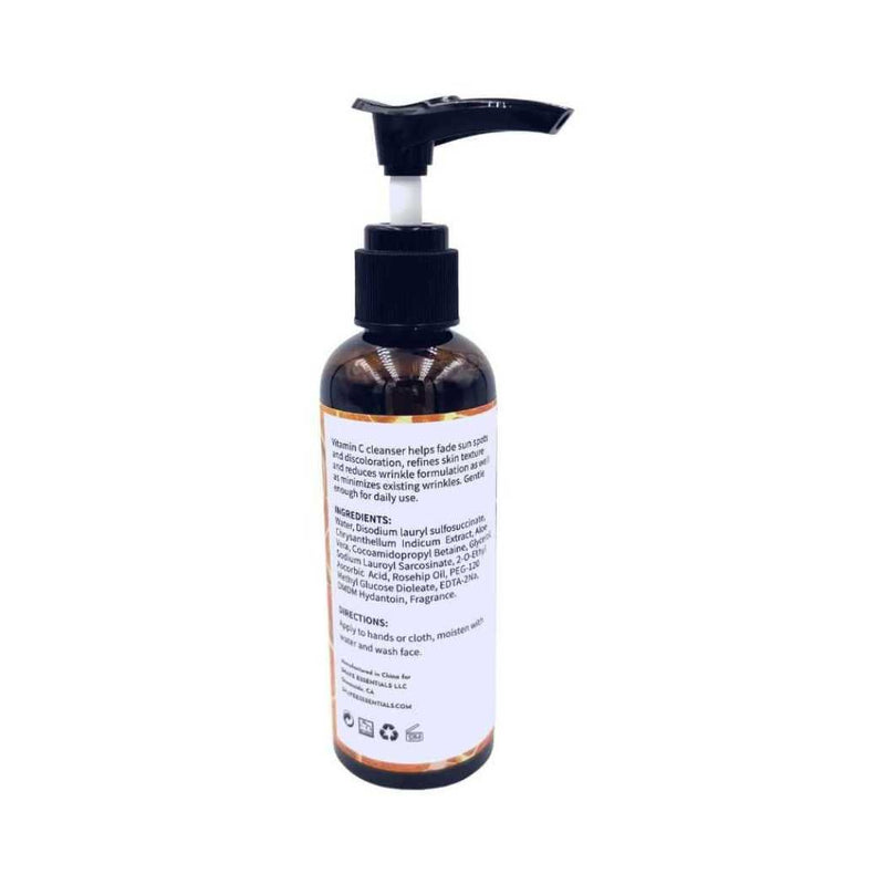 Shave Essentials Gentle Vitamin C Facial Cleanser for Anti-Aging Skincare Face Wash White Smoke