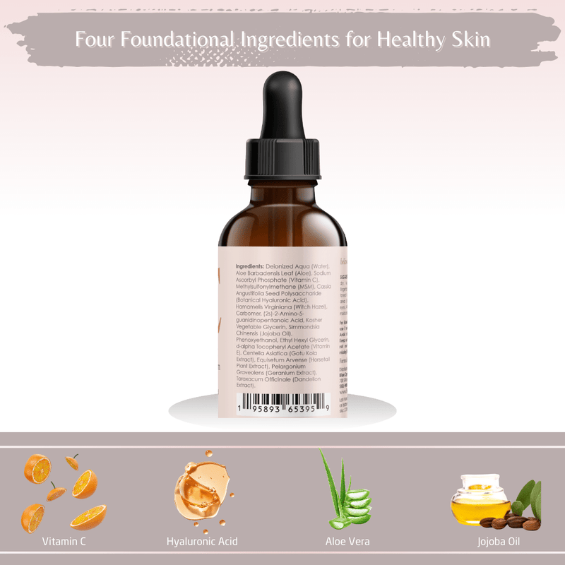 Bellawell Health Vitamin C Serum for Face With Hyaluronic Acid, Vitamin E, Aloe Vera, and Jojoba oil 2 fl oz by Bellawell Skin Care White Smoke