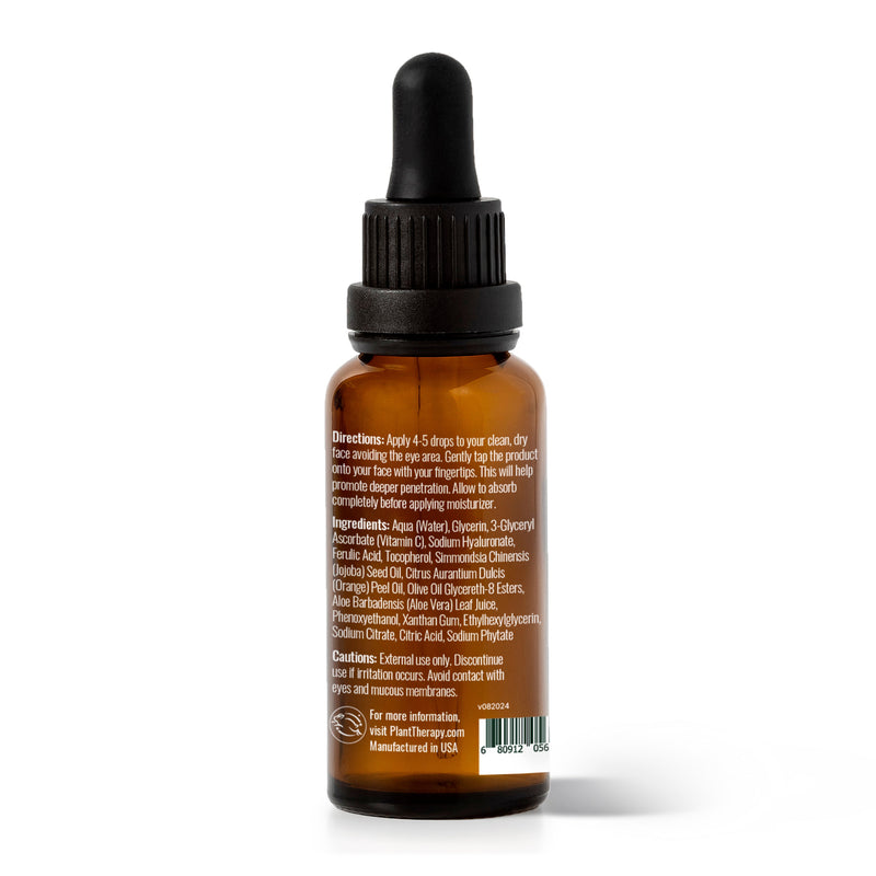 Plant Therapy Vitamin C with Hyaluronic Acid Facial Serum Hair & Skin Care Saddle Brown 1 oz,4 oz