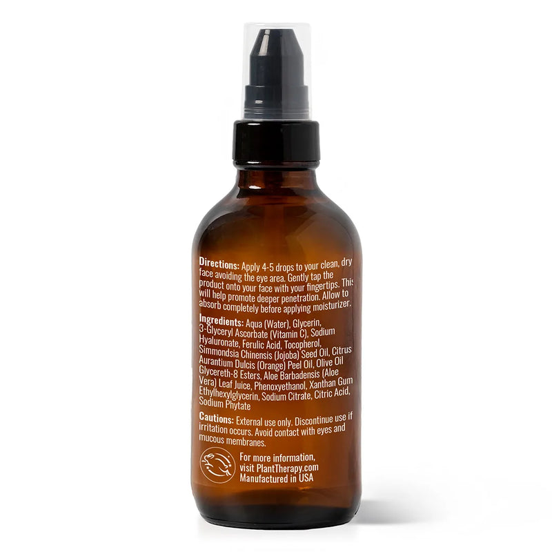 Plant Therapy Vitamin C with Hyaluronic Acid Facial Serum Hair & Skin Care White Smoke 1 oz,4 oz