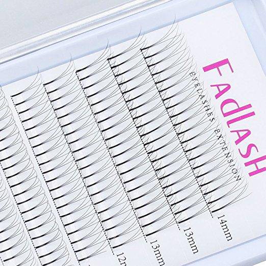 VIP Extensions Volume Lash Extensions Hair Accessories Light Gray Fadlash 3D fanned /D curl 0.07 mix
