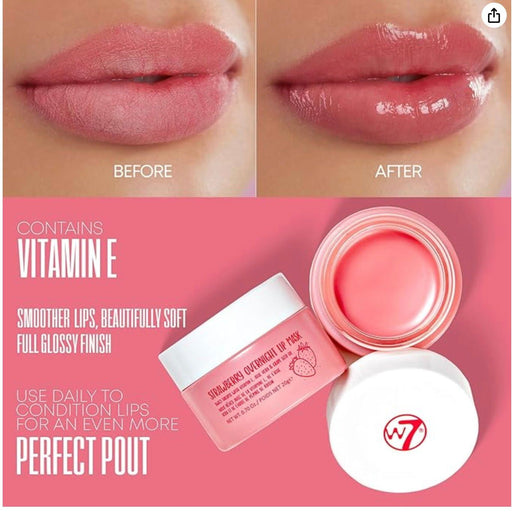 VIP Extensions W7 Sweet Dreams Overnight Strawberry Lip Mask Lip Mask Light Coral