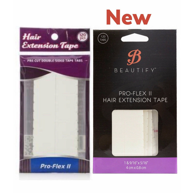 VIP Extensions Walker Tape & Beautify Pro Flex II (Tabs and Rolls) Hair Extension Tape White Smoke Tabs (120) Double Sided