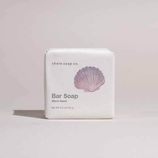 Shore Soap Co. Warm Sand Bar Soap Bar Soap Light Gray Single Bar,3 for $24