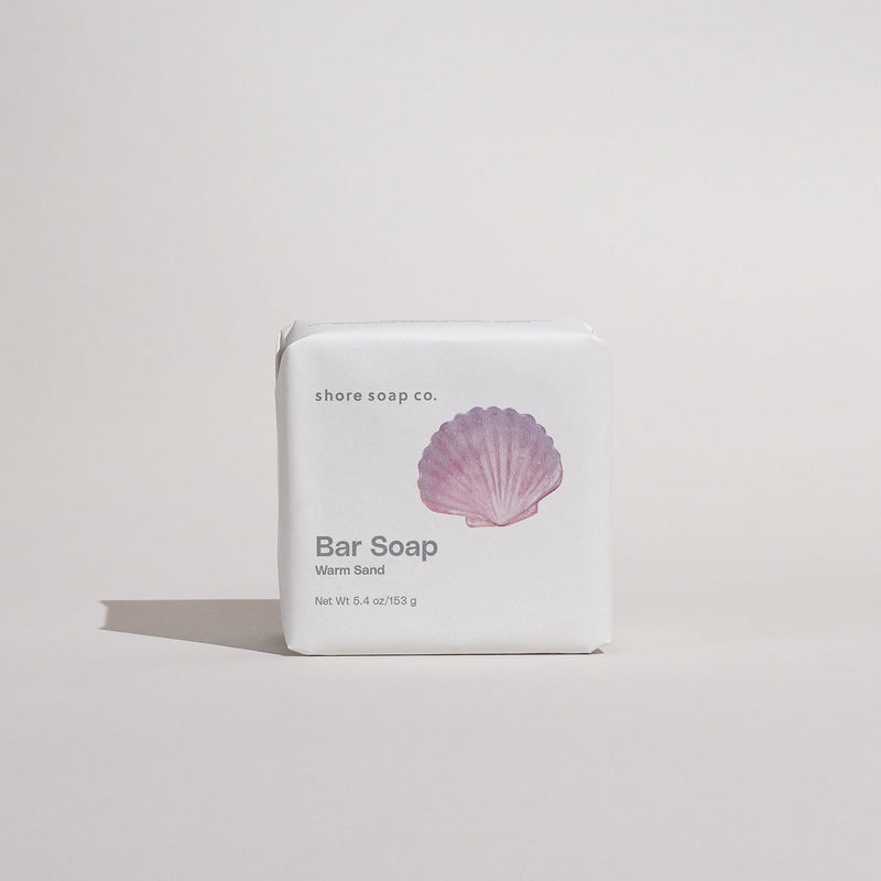 Shore Soap Co. Warm Sand Bar Soap Bar Soap Light Gray Single Bar,3 for $24